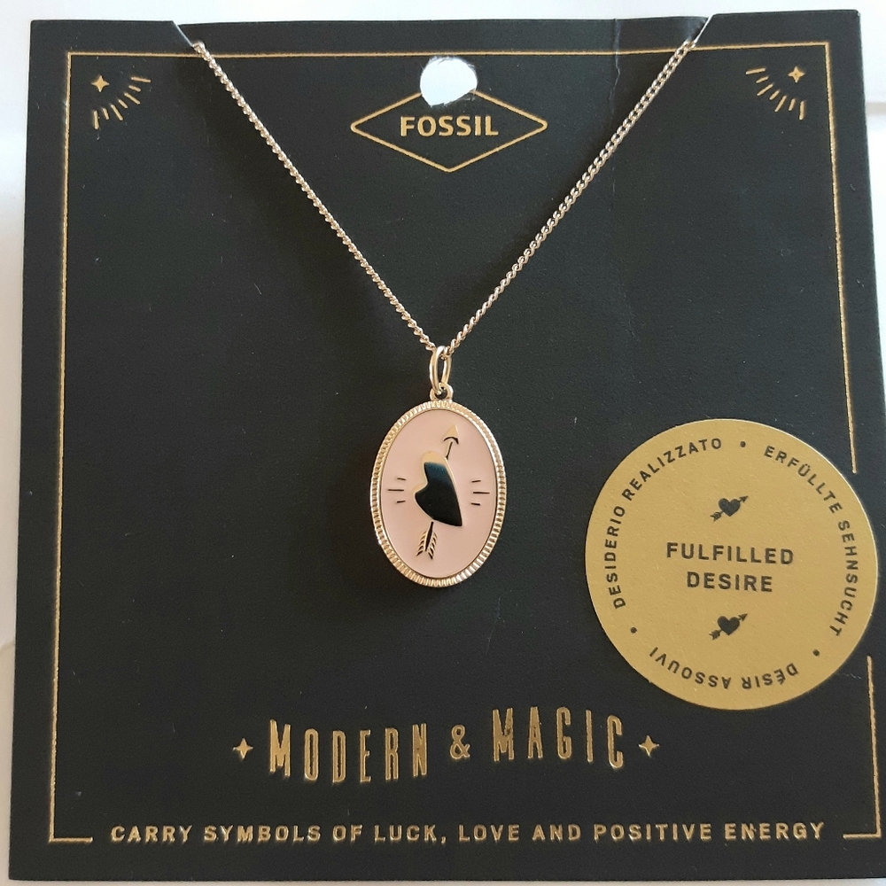 Heart and Arrow Gold-tone Necklace